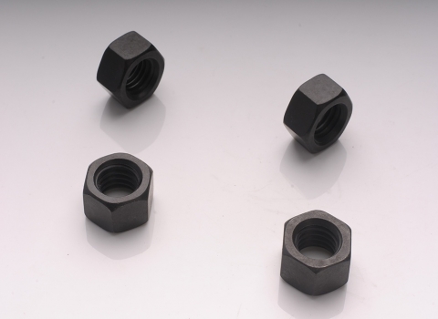 High strength hexagonal hardened black nuts