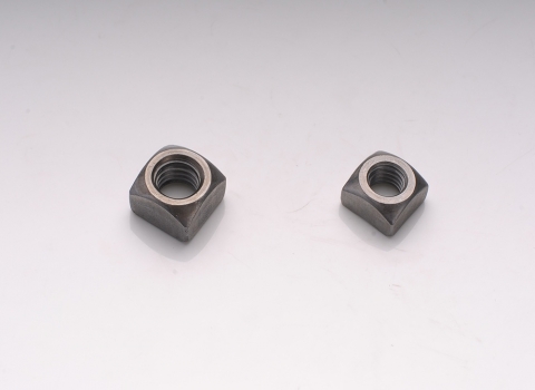 Single chamfered square nuts